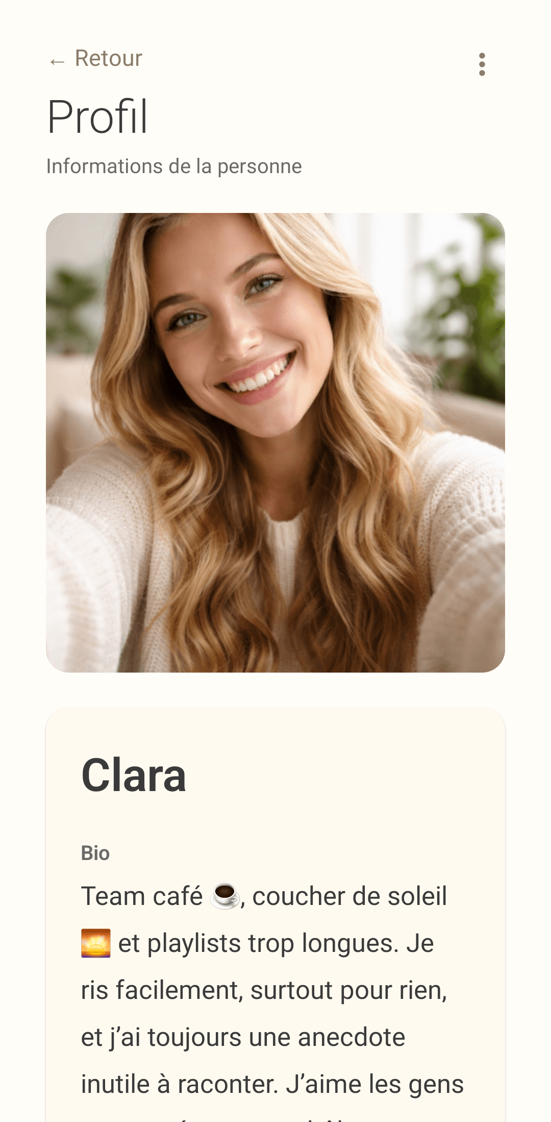 Le portrait apparaît dans toute sa clarté
